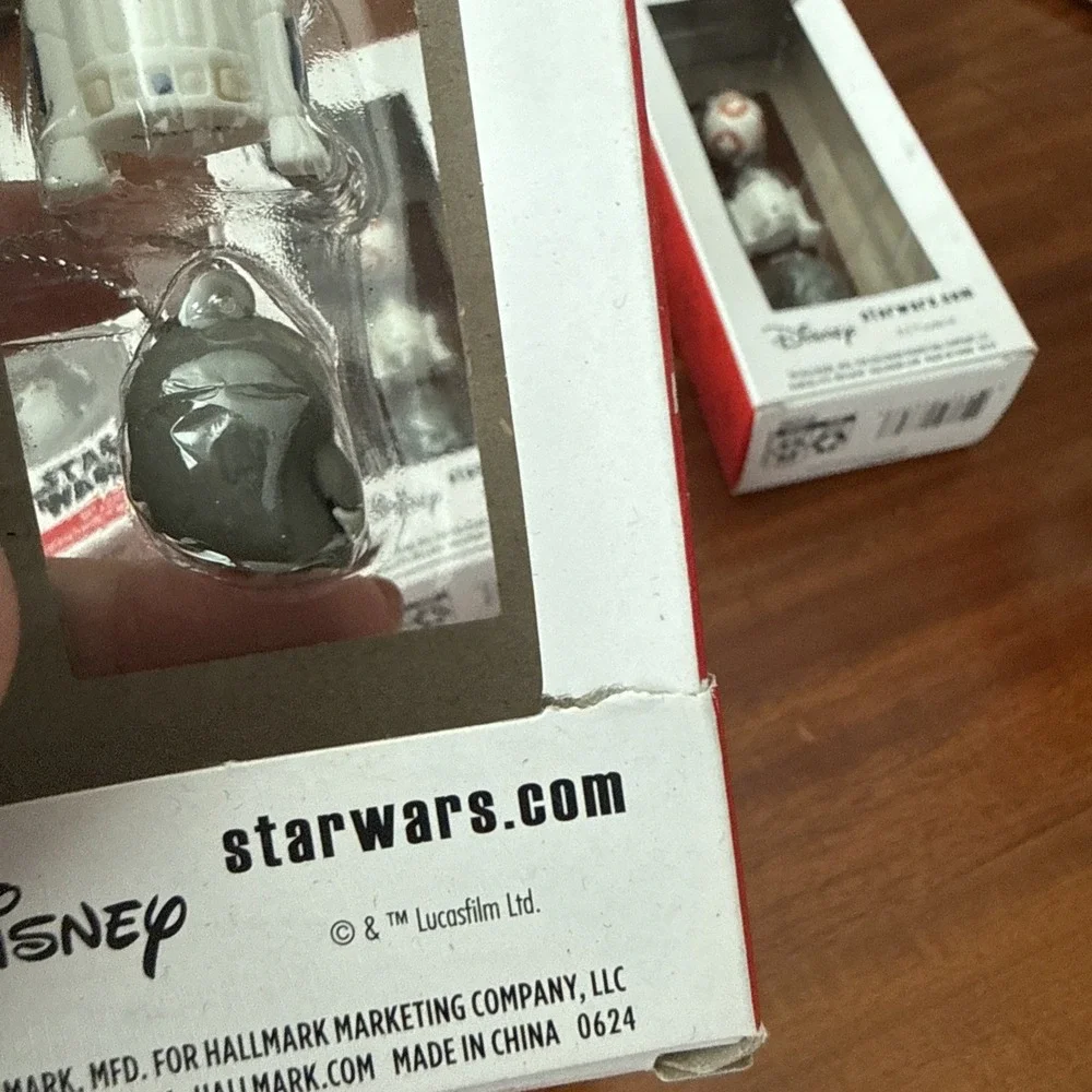 Hallmark Star Wars Mini Christmas Tree Ornament Set of 3 BB-8 R2-D2 Porg NIB F/W